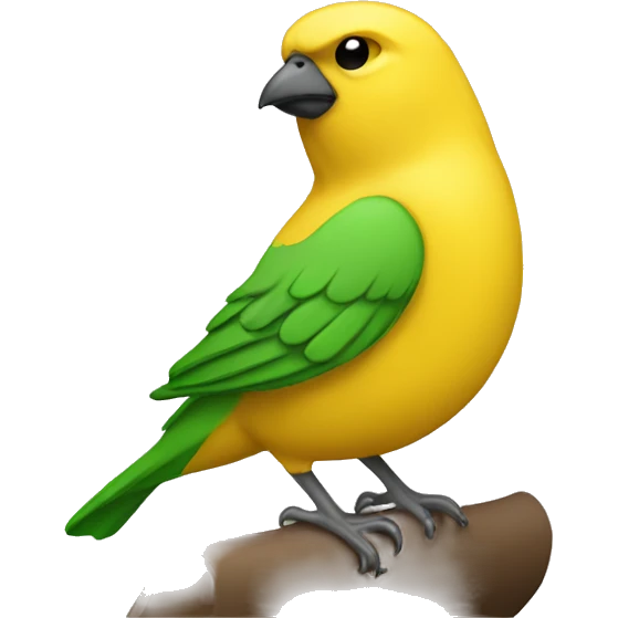 Canary with green hoodie emoji