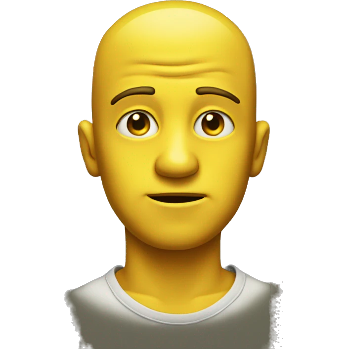 Yellow head side eye emoji