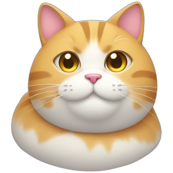 fat cat with sparkles emoji