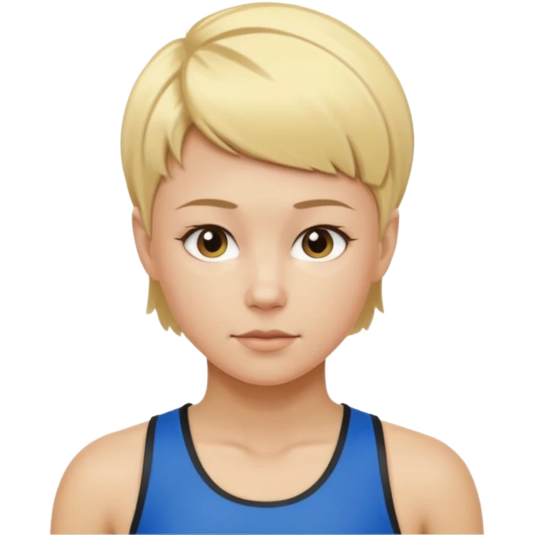 blonde short haired athlete emoji