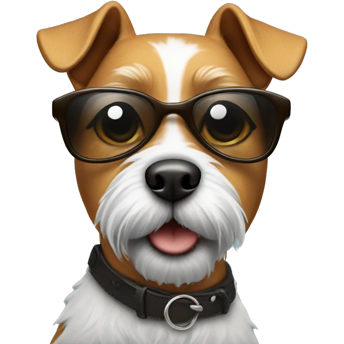 Scootish terrier with sunglases emoji