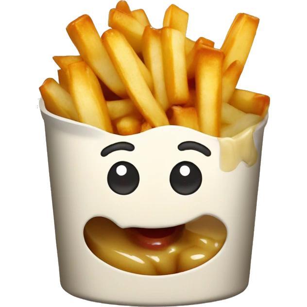 Poutine sui mange une poutine emoji
