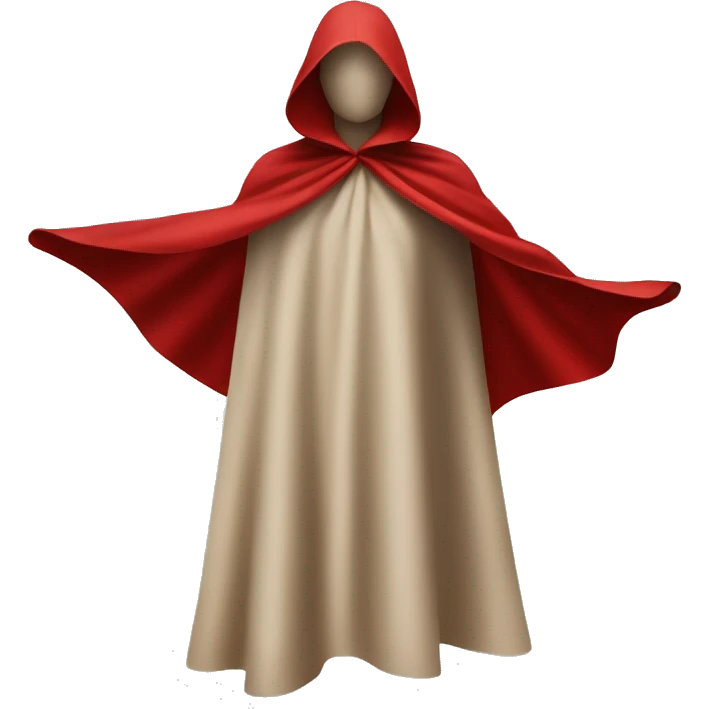 faceless beige mannequin flying red cape emoji