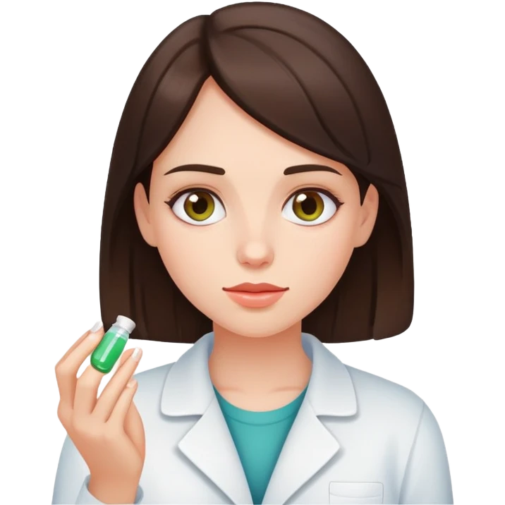 brunette girl taking pills  emoji