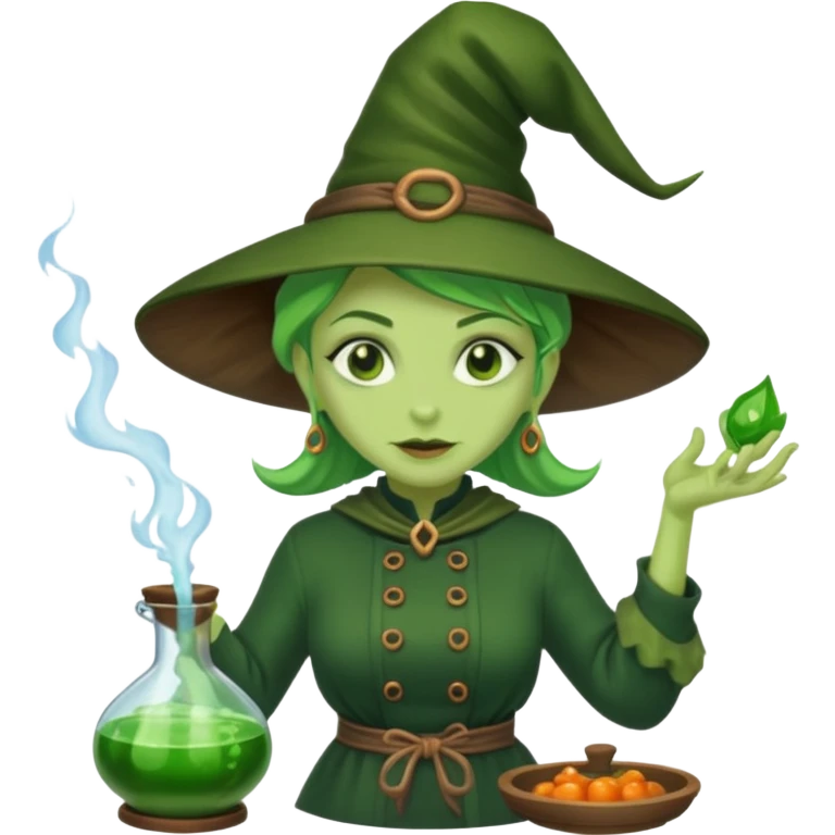 green witch cooking potion emoji