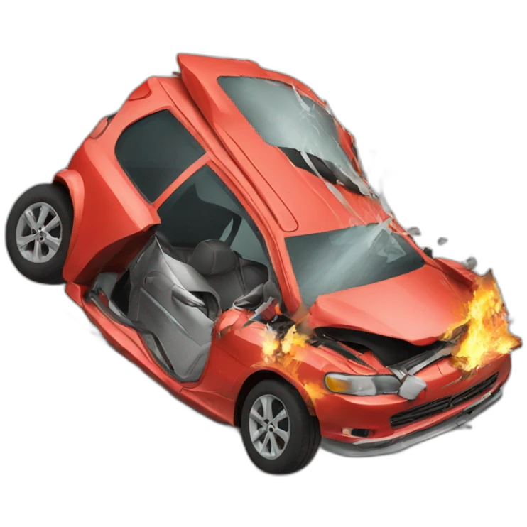 car crash emoji