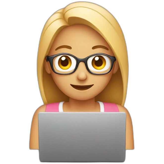 A person behind a laptop emoji