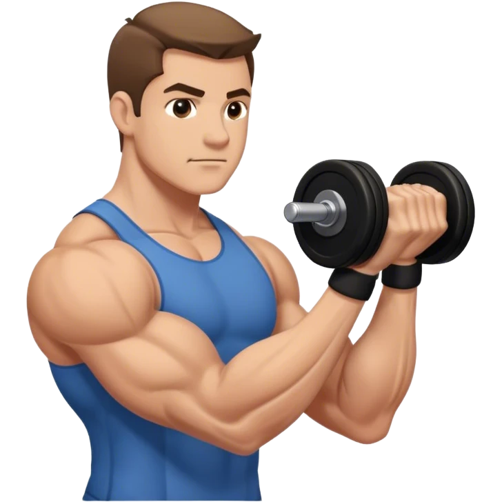 man weighted wrist curl emoji