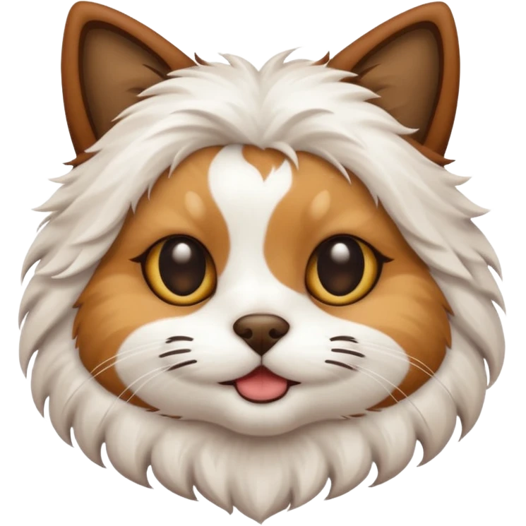 cat fused with dog emoji