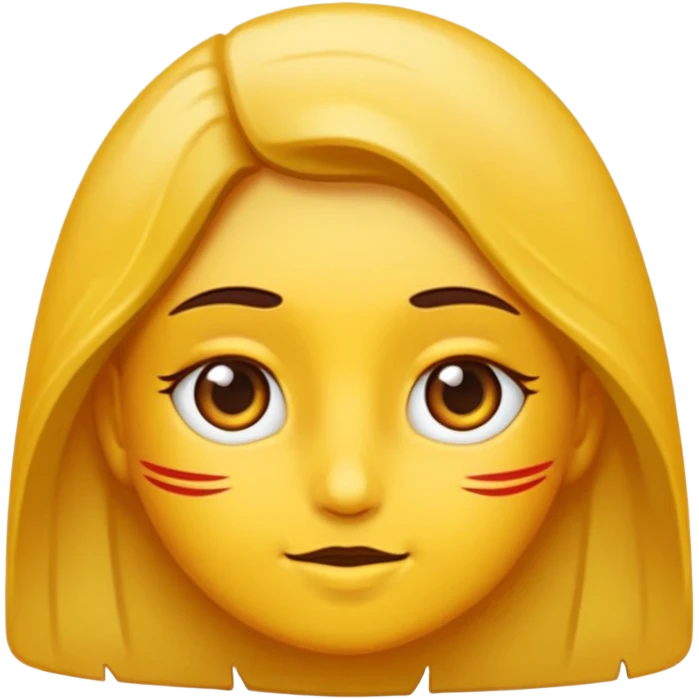 kırmızı toka takan kadın, sarı saçlı, emoji