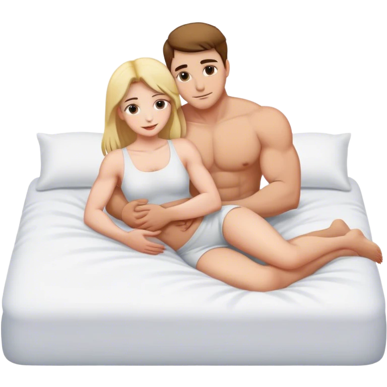coppia che si abbracciano a letto very buff and strong emoji