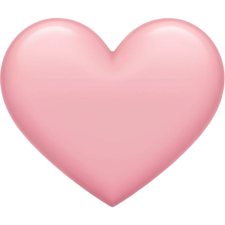 Make an ios heart  of pastel pink emoji