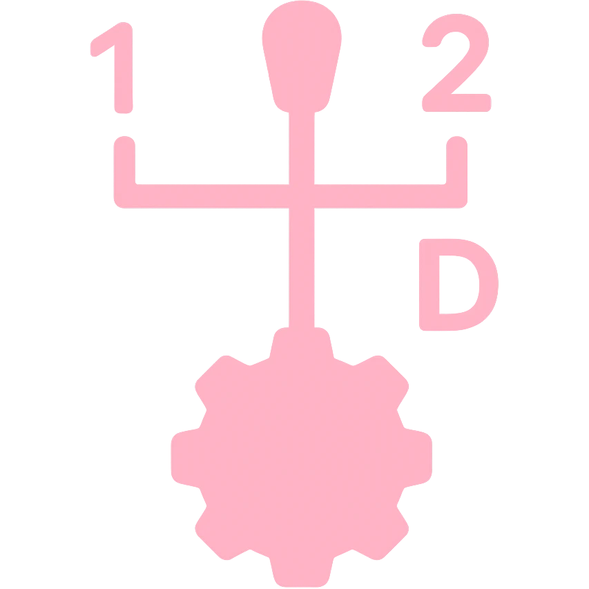 pink gear stick with 3 settings icon emoji