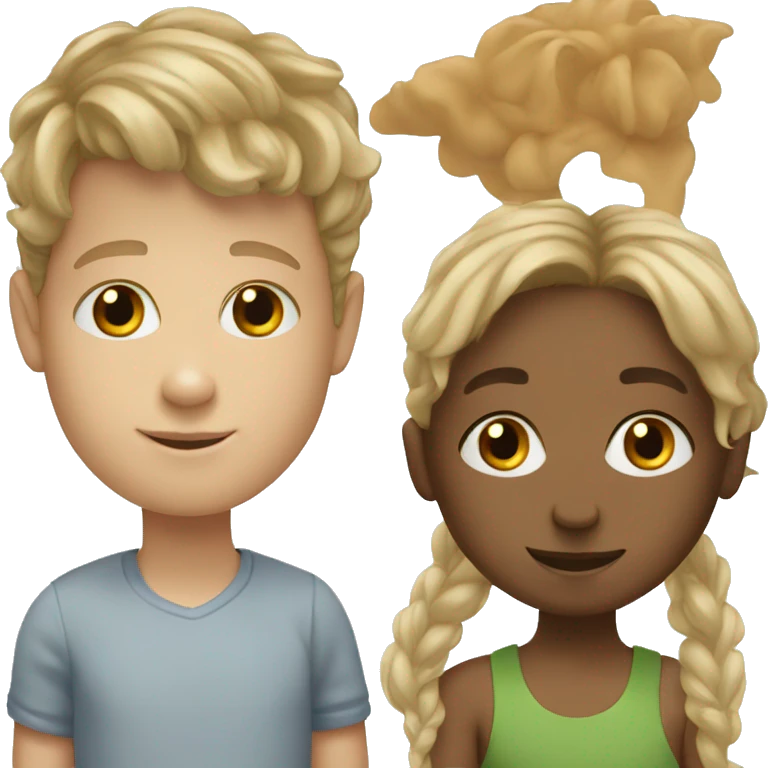 3 Young white kids  emoji