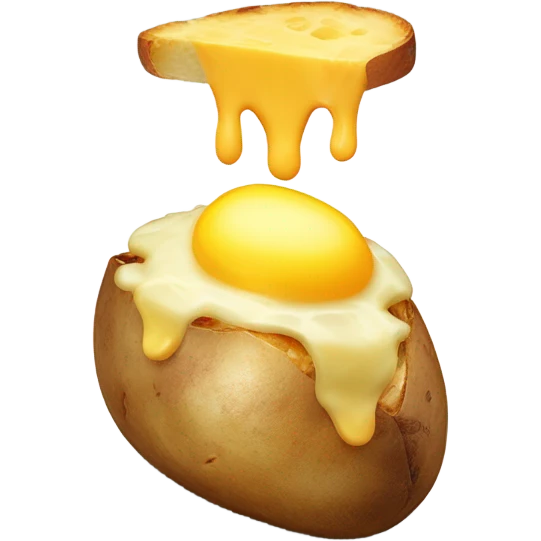 Baked potato with cheese and butter emoji