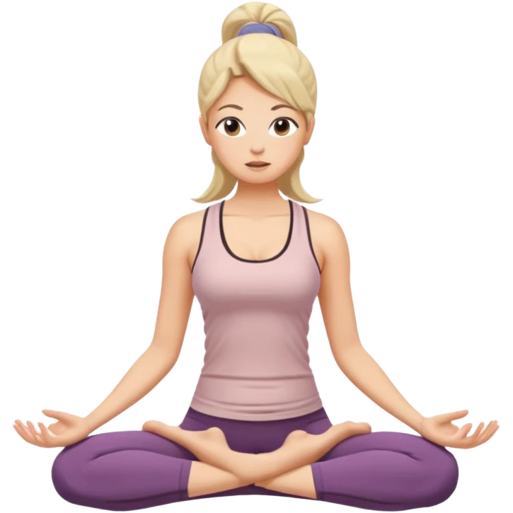 woman burping during yoga practice emoji