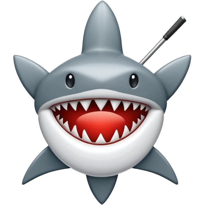 sharks tooth golf logo emoji