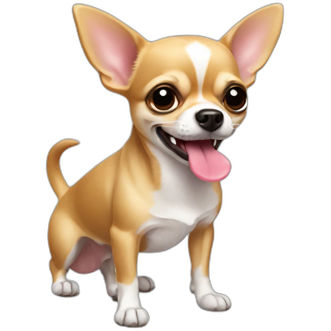 chihuahua with tongue out emoji