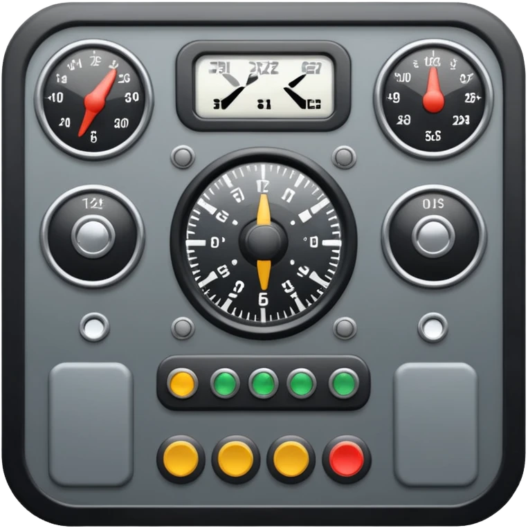 just the central flight panel of a cargo helicopter with a white backround emoji