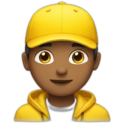 Boy wearing Yellow cap emoji