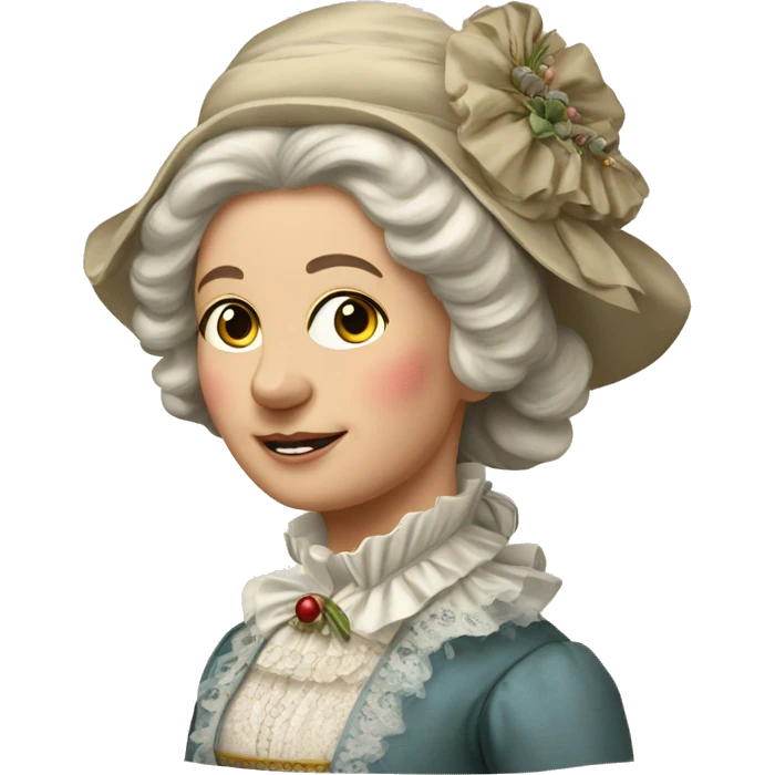 18th century Swiss lady in dress emoji
