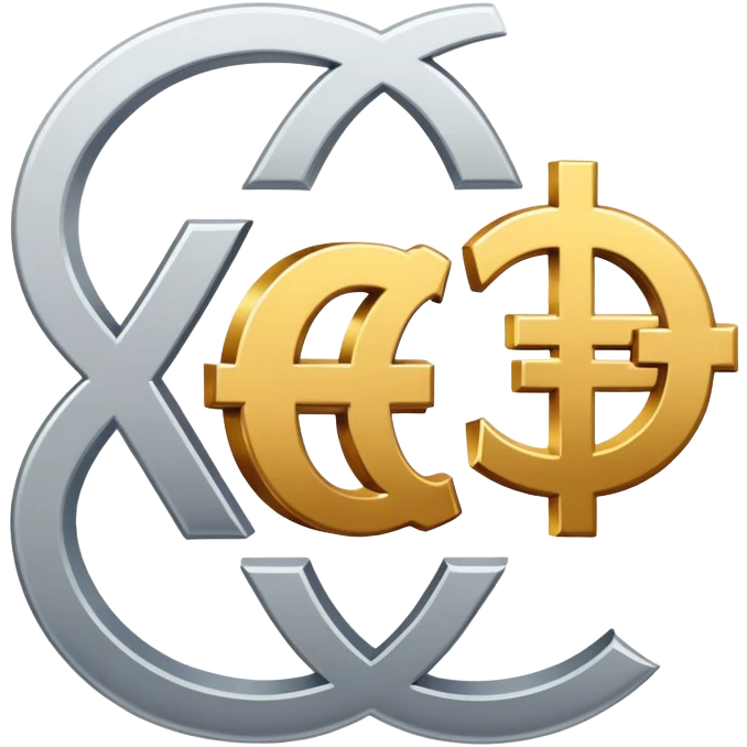 currency exchange with dollar, euro, pound, and yen symbols emoji