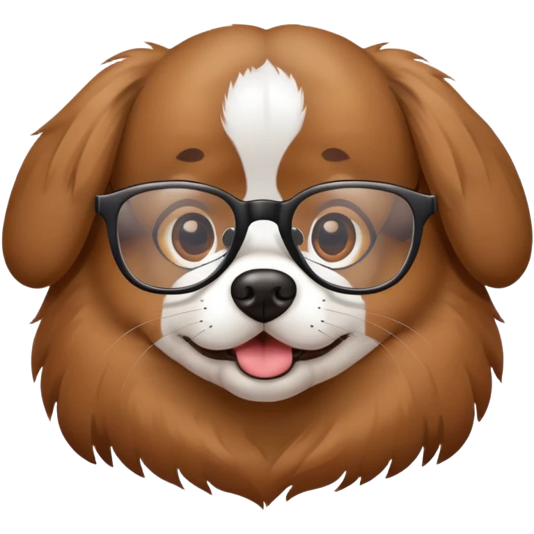 Dog wearing specs emoji