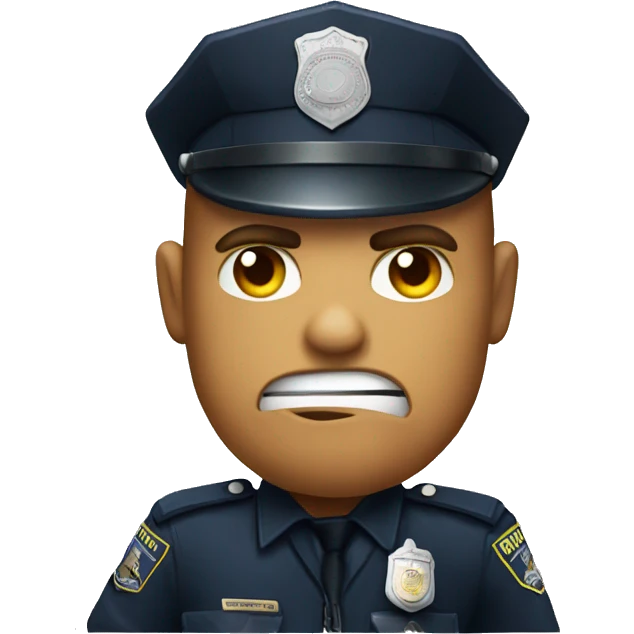 Angry Police pointing finger emoji