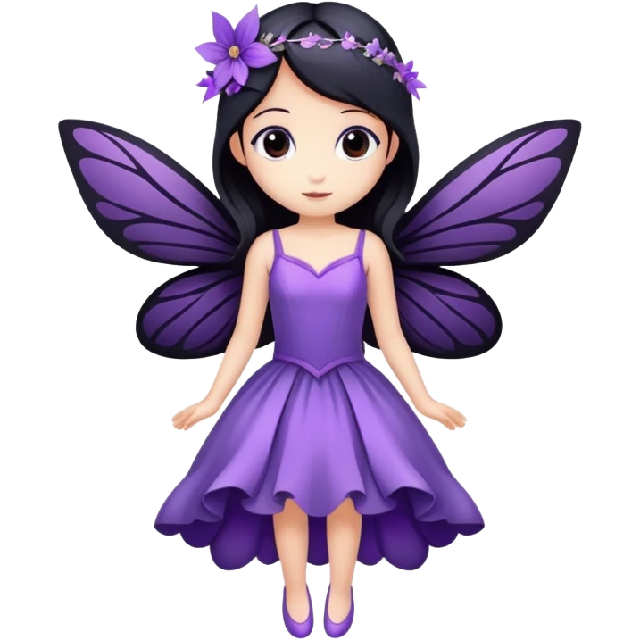 Whimsical fairy :purple and black emoji