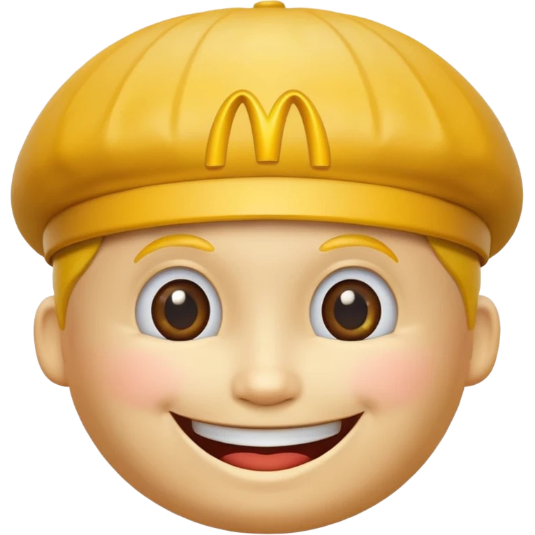 Yellow circle with a McDonald's hat emoji