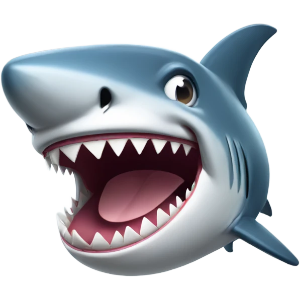 shark winking emoji