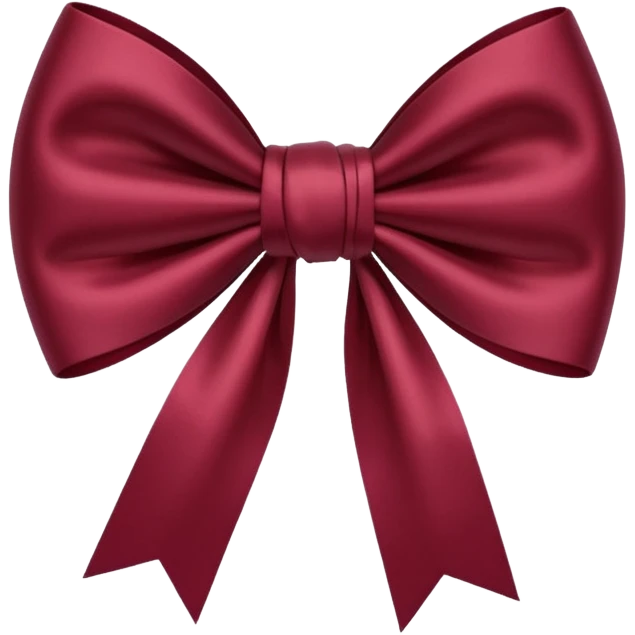 Bow burgundy emoji
