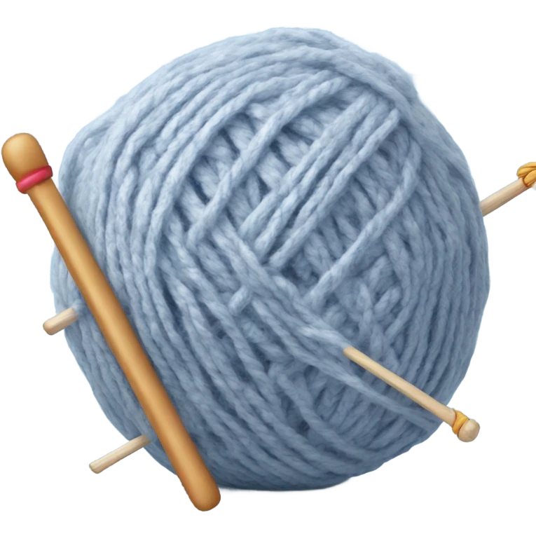 ball of yarn with knitting needles emoji