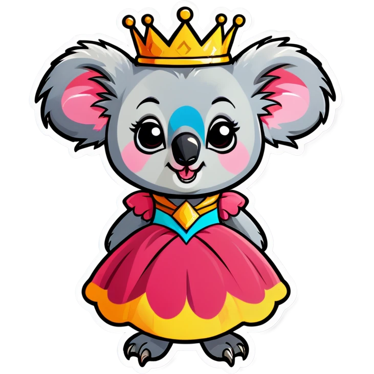 An angry koala princess emoji