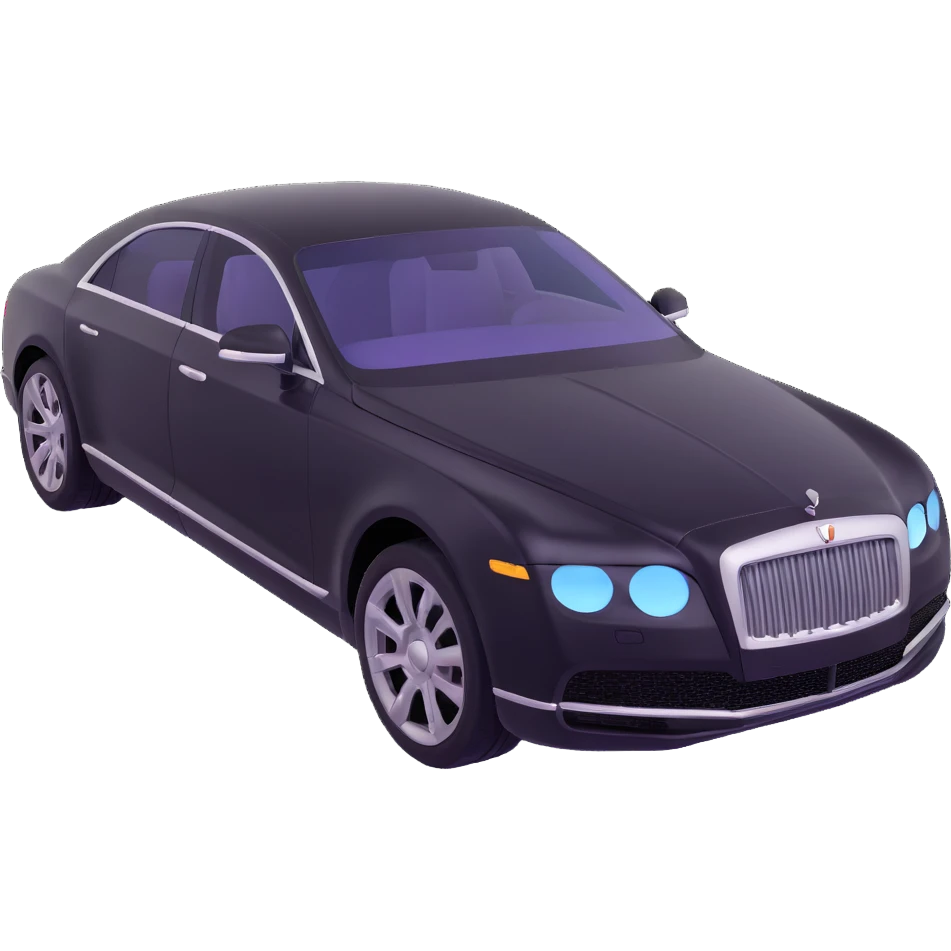 Show the transparent film clearly outside and above the luxury car, as if it is about to be placed, elegant 3D look emoji