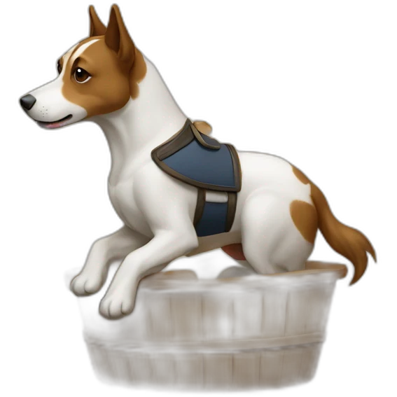Chien sur cheval  emoji
