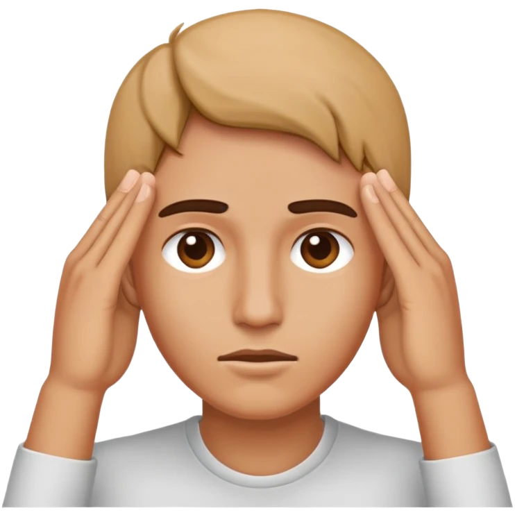 Fingers in head emoji