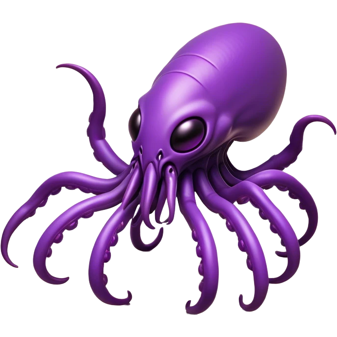 Clash of Clans aesthetic: Cinematic fierce Zerg Alien Emoji, rendered in a 3D vector-style similar to standard emojis with minimal shading and bold, simplified shapes. A compact, isometric, otherworldly creature with insectoid, organic details and subtle, eerie tentacles, softly glowing with a sinister alien charm. Simplified yet unmistakably iconic, highly detailed and consistent, glowing with a soft, spectral radiance and high shine. Stylized with a touch of bio-engineered mischief and a soft glowing outline, capturing the essence of a fearsome extraterrestrial menace with a playful twist! emoji
