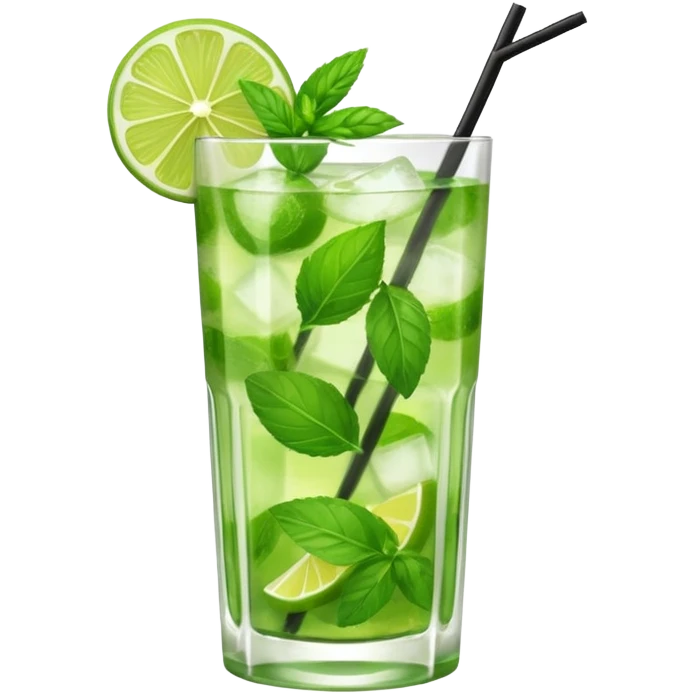 Make a mojito in she style of an emoji  emoji