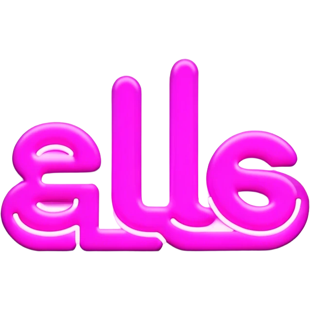 Pink neon sign with the word Giles emoji