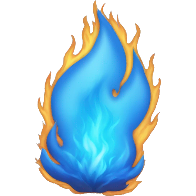 Blue fire emoji