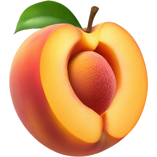 Peach half sliced with feet  emoji