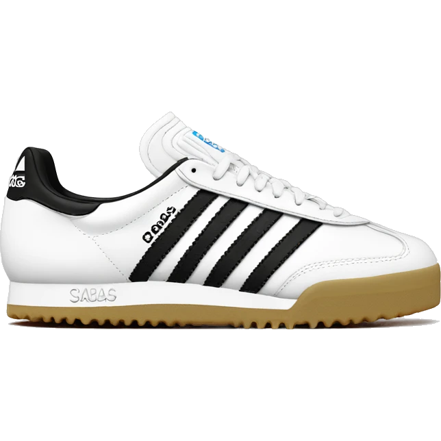 adidas sambas in white emoji