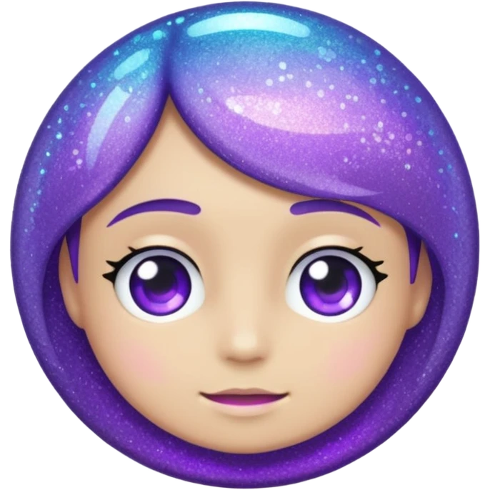 Glitter purple and cian like emoji