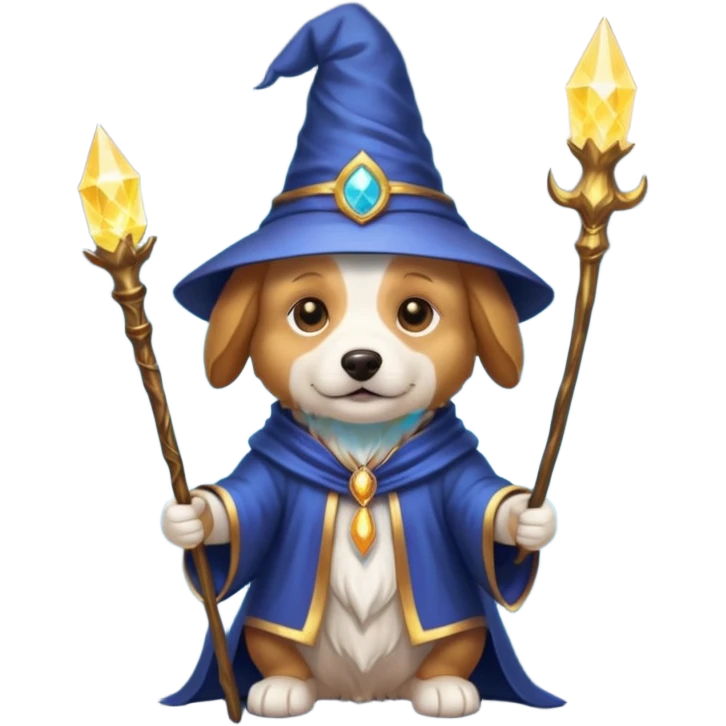 Dog wizard emoji