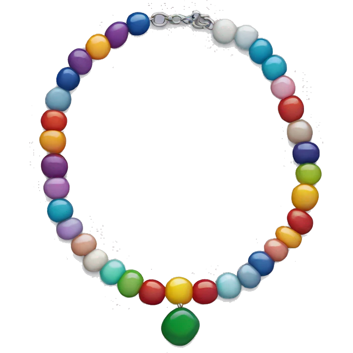necklace made of colored beads emoji
