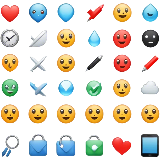 Set icons for UX/UI designer emoji
