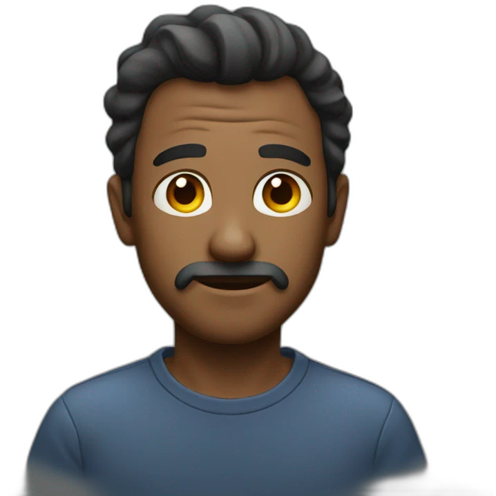 man looking above emoji