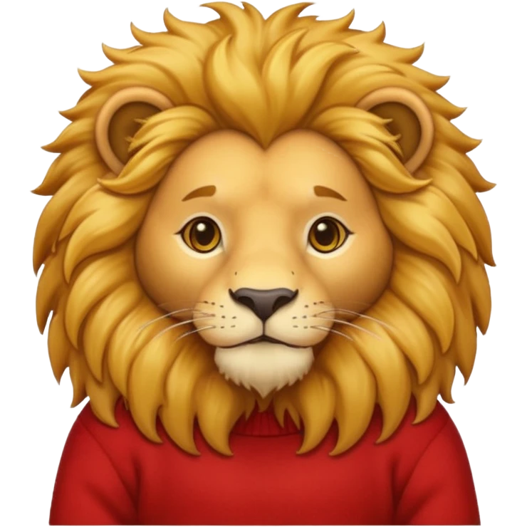 lion wearing jumper emoji