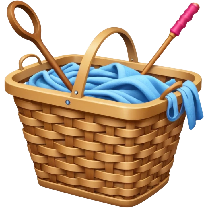 Laundry basket with magic wand emoji